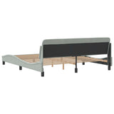 Struttura letto Dover Grigio Chiaro 180x200 cm in Velluto