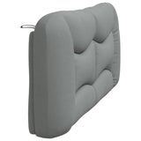 Cuscino Testiera Hvar Grigio Chiaro 183 cm in Tessuto