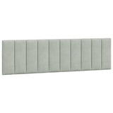 Cuscino Testiera Hanko Grigio Chiaro 183 cm in Velluto