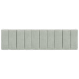 Cuscino Testiera Hanko Grigio Chiaro 183 cm in Velluto