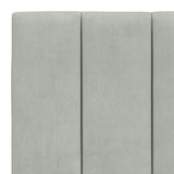 Cuscino Testiera Hanko Grigio Chiaro 183 cm in Velluto