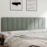 Cuscino Testiera Hanko Grigio Chiaro 183 cm in Velluto