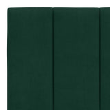 Cuscino Testiera Hanko Verde Scuro 200 cm in Velluto