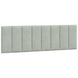 Cuscino Testiera Hanko Grigio Chiaro 152 cm in Velluto