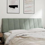 Cuscino Testiera Hanko Grigio Chiaro 152 cm in Velluto