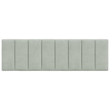 Cuscino Testiera Hanko Grigio Chiaro 152 cm in Velluto