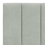 Cuscino Testiera Hanko Grigio Chiaro 152 cm in Velluto