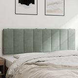 Cuscino Testiera Hanko Grigio Chiaro 152 cm in Velluto