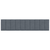 Cuscino Testiera Hanko Grigio Scuro 193 cm in Velluto