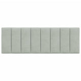 Cuscino Testiera Hanko Grigio Chiaro 137 cm in Velluto