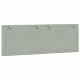 Cuscino Testiera Hanko Grigio Chiaro 137 cm in Velluto