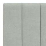 Cuscino Testiera Hanko Grigio Chiaro 137 cm in Velluto