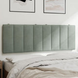 Cuscino Testiera Hanko Grigio Chiaro 137 cm in Velluto