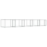 Gabbia per Cani con Porte Grigia 10x2x1,5 m in Acciaio Zincato