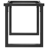 Telaio Gambe a O per Tavolino da Salotto 80x40x43 cm in Acciaio