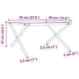 Telaio Gambe a X per Tavolino da Salotto 70x60x43 cm in Acciaio