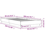 Giroletto Grigio Cemento 90x200 cm in Legno truciolato