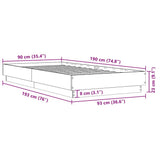 Giroletto Bianco 90x190 cm in Legno truciolato
