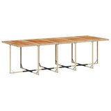 Set da Pranzo da Giardino 11 pz con Cuscini Beige in Polyrattan