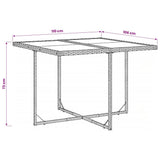 Set da Pranzo da Giardino 5 pz Nero con Cuscini in Polyrattan