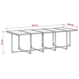 Set da Pranzo da Giardino 11 pz con Cuscini in Polyrattan Nero