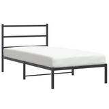 Giroletto con Testiera in Metallo Nero 107x203 cm