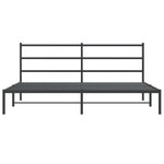 Giroletto con Testiera in Metallo Nero 183x213 cm