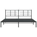 Giroletto con Testiera in Metallo Nero 183x213 cm