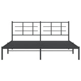 Giroletto con Testiera in Metallo Nero 183x213 cm