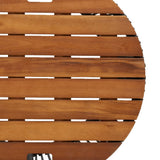 Tavolini da Giardino 2pz con Piano in Legno Grigi in Polyrattan