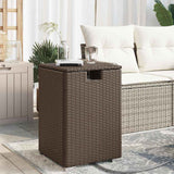 Tavolo Copri Serbatoio Propano Marrone 40x40x60cm in Polyrattan