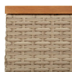 Copertura Base Ombrellone Beige 70x70x25 cm Polyrattan e Acacia