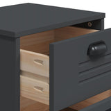Comodino VIKEN Antracite in Legno truciolato