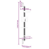 Albero per Gatti con Tiragraffi a Parete Grigio Chiaro 187 cm