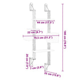 Albero per Gatti con Tiragraffi a Parete Grigio Scuro 180 cm