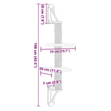Albero per Gatti con Tiragraffi a Parete Grigio Chiaro 108 cm