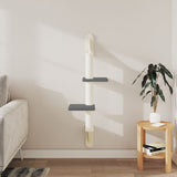 Albero per Gatti con Tiragraffi a Parete Grigio Scuro 108 cm