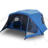 Tenda Campeggio 10 Persone Blu Rilascio Rapido Impermeabile