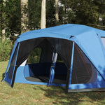 Tenda Campeggio 10 Persone Blu Rilascio Rapido Impermeabile