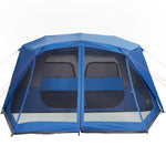 Tenda Campeggio 10 Persone Blu Rilascio Rapido Impermeabile