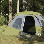 Tenda Campeggio 6 Persone Verde Rilascio Rapido Impermeabile