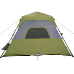 Tenda Campeggio 6 Persone Verde Rilascio Rapido Impermeabile