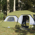 Tenda Campeggio 9 Persone Verde Rilascio Rapido Impermeabile