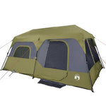 Tenda Campeggio 9 Persone Verde Rilascio Rapido Impermeabile