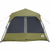 Tenda Campeggio 9 Persone Verde Rilascio Rapido Impermeabile