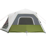 Tenda Famiglia con LED 10 Persone Verde Chiaro Rilascio Rapido