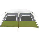 Tenda Famiglia con LED 10 Persone Verde Chiaro Rilascio Rapido