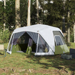 Tenda Famiglia con LED 10 Persone Verde Chiaro Rilascio Rapido