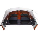 Tenda Famiglia LED 10 Persone Grigio/Arancione Rilascio Rapido