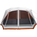 Tenda Famiglia LED 10 Persone Grigio/Arancione Rilascio Rapido